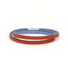 Bracelet en cuir artisanal Triton avec un design classique et original. Couleur potiron. Fabriqué en France.