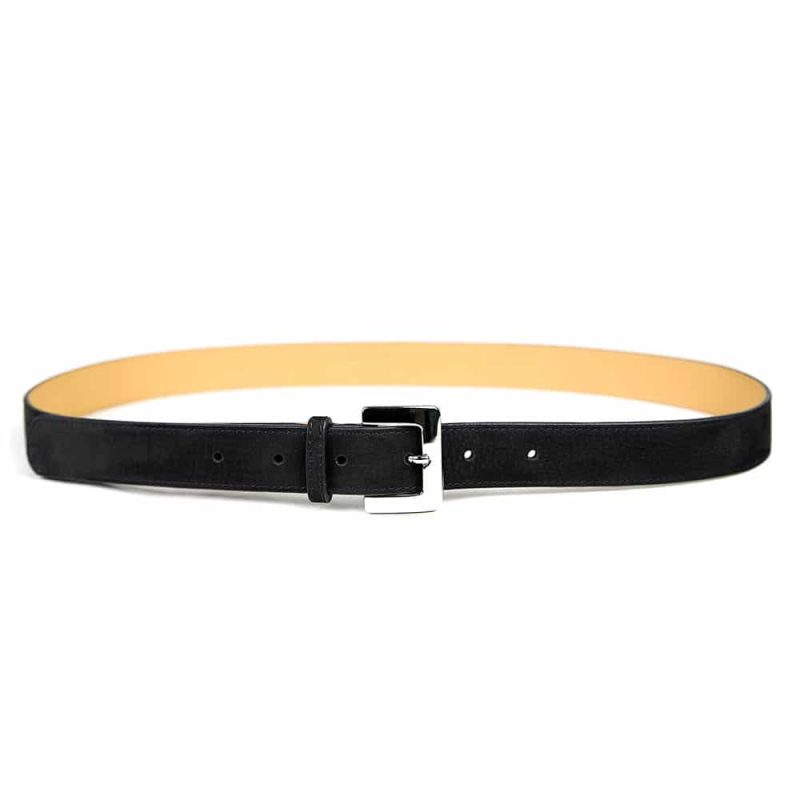 Ceinture en cuir artisanal pour femme Padda. Made in France, haut de gamme. Couleur bleu turquoise et boucle argentée. Fabriquée en France.