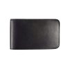 Porte-cartes en cuir noir artisanal Tapir. Made in France, haut de gamme. Fabriqué en France.