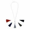Collier en métal et en cuir artisanal pour femme Fauvette. Made in France, haut de gamme. Couleur noir, kaki, roug, bleu, argent. Fabriquée en France.