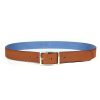 Ceinture en cuir artisanal pour homme Coyote. Made in France, de luxe. Couleur marron gold. Fabriquée en France.