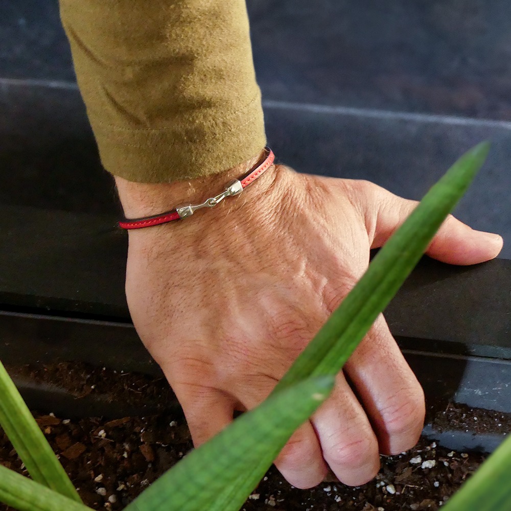 Le Capucin - argent massif 925 - bracelet en cuir made in France - Hector &  Virgile