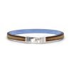 Bracelet en cuir artisanal pour homme Babouk 5 couleur sépia avec fermoir argent. Made in France, de luxe. Fabriqué en France.