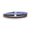 Bracelet en cuir artisanal Koati avec un design classique et original. Couleur bronze avec fermoir argent Fabriqué en France.
